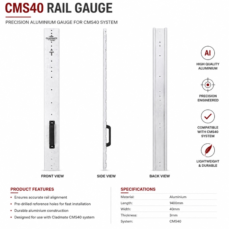 CMS40 Horizontal Rail Gauge