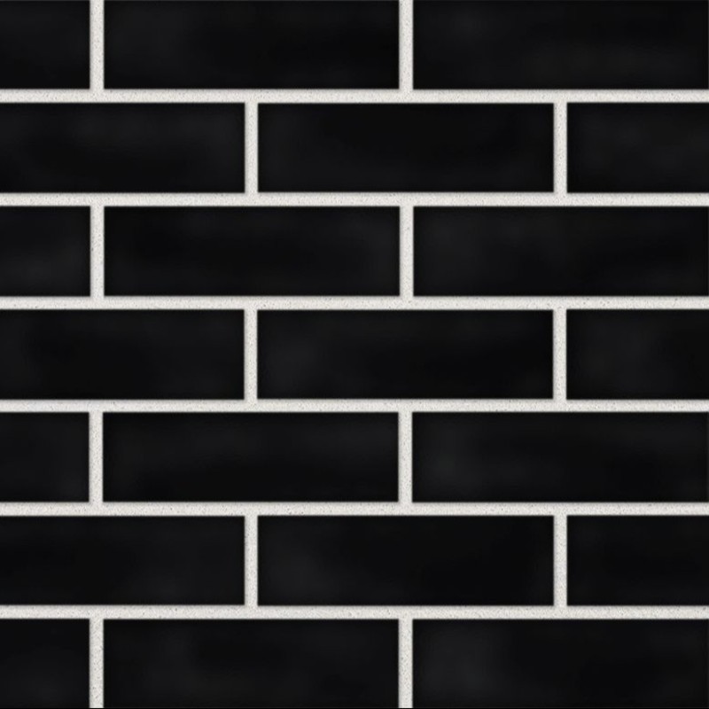 Black Glazed Brick - 65mm