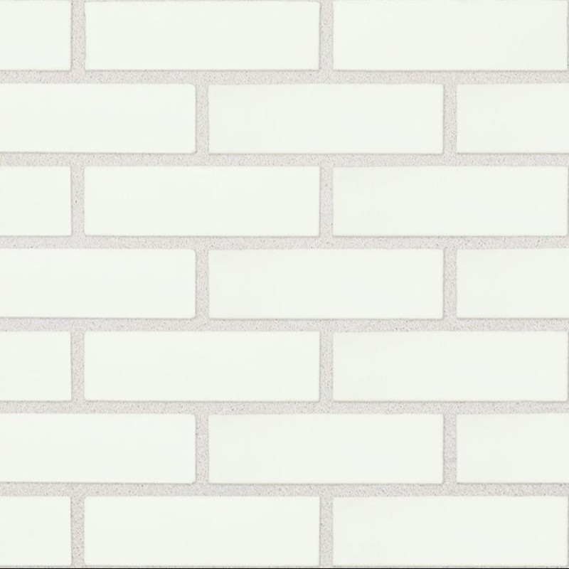 White Smooth Matt Brick - 65mm