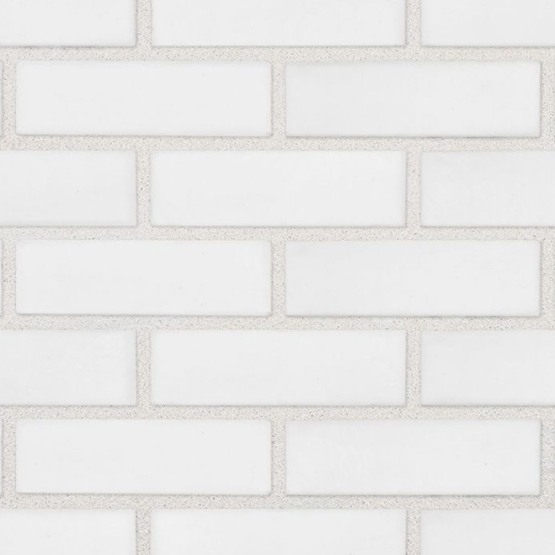 White Smooth Matt Brick - 65mm