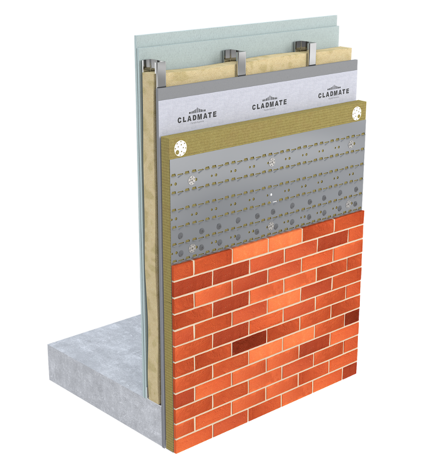 BrickClad Insulated Cladding Support System